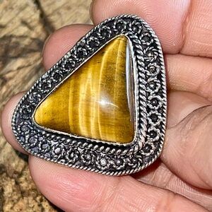 Golden Brown Tigereye Ring Size 7